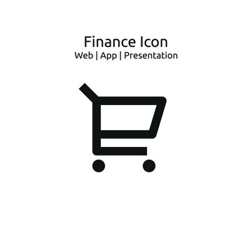 Shopping cart icon, Business finance Icon for Web,App and Presentation, EPS 10