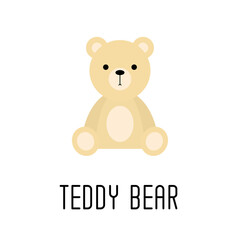 Obraz premium Teddy bear soft toy icon, vector illustration 