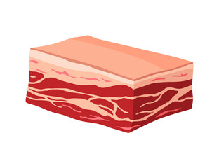 Meat product or raw meat. Illustration for concept product of farmers market or shop. Sponder. Cartoon product icon