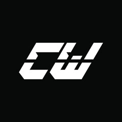 CW Logo Design Vector Template. CW Letter Logo Design.