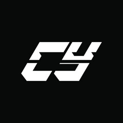 Obraz premium CY Logo Design Vector Template. CY Letter Logo Design.