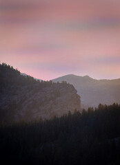 sunset in the mountains