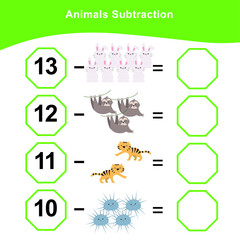 Counting game for preschool children. This worksheet is good for children to counting well. Educational printable math worksheet. Additional math games for kids. Vector illustration.