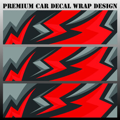 Car wrap decal designs. Abstract racing and sport background for racing livery