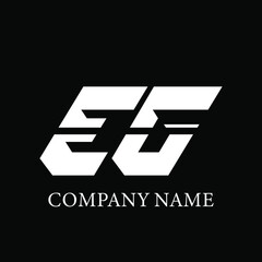  EG Logo Design Vector Template EG Letter Logo Design.