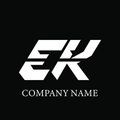  EK Logo Design Vector Template EK Letter Logo Design.