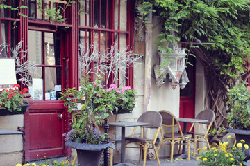 Fototapeta na wymiar View on traditional parisian buildings in Paris, France.