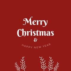 Merry Christmas and Happy New Year
card with wishing text