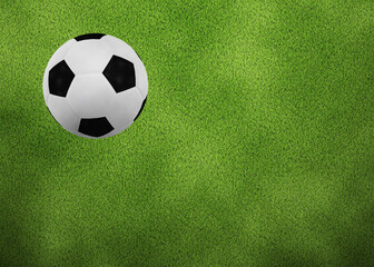 3D Soccer ball on grass