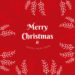 Merry Christmas and Happy New Year
card with wishing text