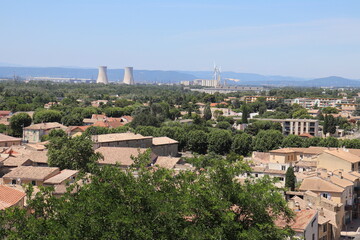 Obraz premium Vue d'ensemble de Bollene, ville de Bollene, departement du Vaucluse, France