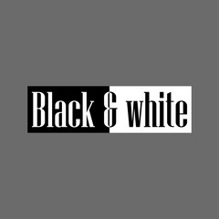 Black and white logo text vector graphics