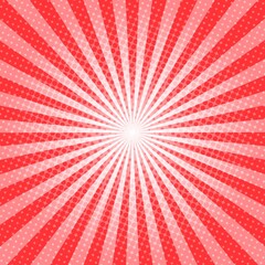 Pink Sunburst Pattern Background. Sunburst with rays background. Vector illustration. Pink radial background. Halftone background.