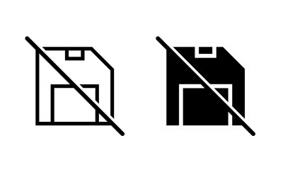 Not saved. No copy, save data off. Illustration vector