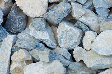 white mountain stones with a blue tint