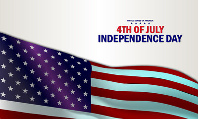 Independence Day of the USA Vector Background. Fourth of July Illustration Design for Banner, Greeting Card, Invitation or Holiday Poster.