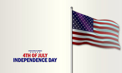 Fototapeta premium Independence Day of the USA Vector Background. Fourth of July Illustration Design for Banner, Greeting Card, Invitation or Holiday Poster.