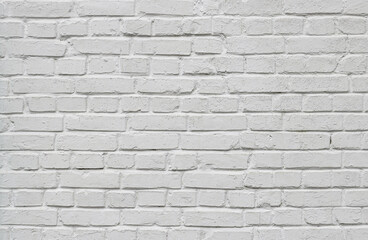 White painted brick wall background