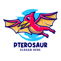 Pterosaurs Mascot Cartoon Logo Template