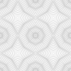 Abstract pattern with 3D objects and waves.