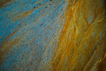 Abstract color sand texture at kaolin mine