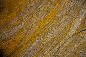 Abstract color sand texture at kaolin mine