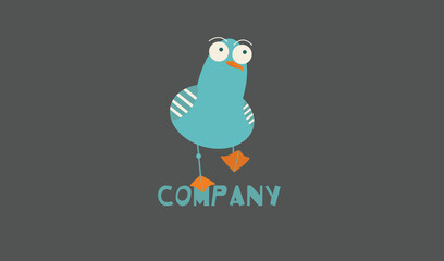 Sea logo seagull for beach cafes and restaurants