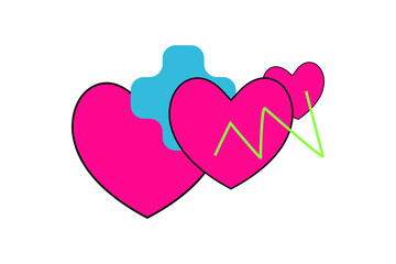 Heart Pulse Logo Icon Vector Illustration