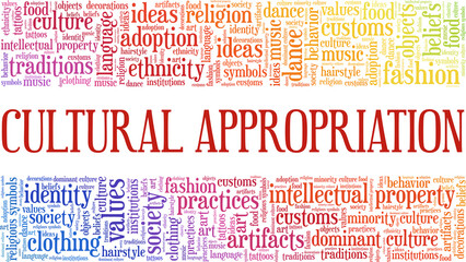 Cultural Appropriation vector illustration word cloud isolated on a white background.