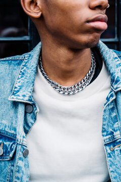 African American guy in stylish clothing