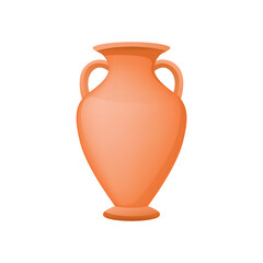 Amphora Emoji Icon Illustration. Ceramic Container Vector Symbol Emoticon Design Vector.