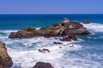 The coast at the most western point of Ecuador