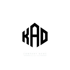 KAO letter logo design with polygon shape. KAO polygon logo monogram. KAO cube logo design. KAO hexagon vector logo template white and black colors. KAO monogram, KAO business and real estate logo. 