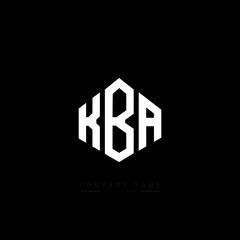 KBA letter logo design with polygon shape. KBA polygon logo monogram. KBA cube logo design. KBA hexagon vector logo template white and black colors. KBA monogram, KBA business and real estate logo. 