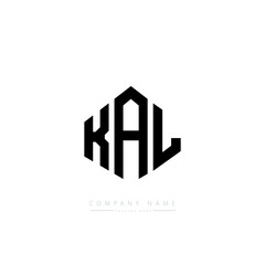 KAL letter logo design with polygon shape. KAL polygon logo monogram. KAL cube logo design. KAL hexagon vector logo template white and black colors. KAL monogram, KAL business and real estate logo. 