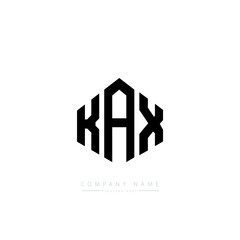 KAX letter logo design with polygon shape. KAX polygon logo monogram. KAX cube logo design. KAX hexagon vector logo template white and black colors. KAX monogram, KAX business and real estate logo. 