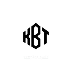 KBT letter logo design with polygon shape. KBT polygon logo monogram. KBT cube logo design. KBT hexagon vector logo template white and black colors. KBT monogram, KBT business and real estate logo. 