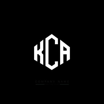 KCA letter logo design with polygon shape. KCA polygon logo monogram. KCA cube logo design. KCA hexagon vector logo template white and black colors. KCA monogram, KCA business and real estate logo. 