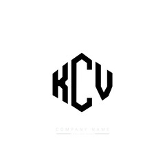KCV letter logo design with polygon shape. KCV polygon logo monogram. KCV cube logo design. KCV hexagon vector logo template white and black colors. KCV monogram, KCV business and real estate logo. 