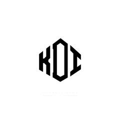 KDI letter logo design with polygon shape. KDI polygon logo monogram. KDI cube logo design. KDI hexagon vector logo template white and black colors. KDI monogram, KDI business and real estate logo. 