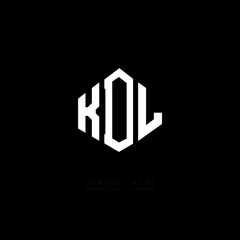KDL letter logo design with polygon shape. KDL polygon logo monogram. KDL cube logo design. KDL hexagon vector logo template white and black colors. KDL monogram, KDL business and real estate logo. 