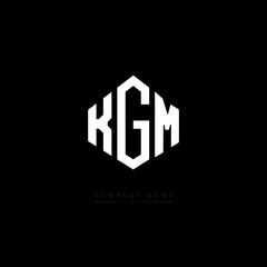 KGM letter logo design with polygon shape. KGM polygon logo monogram. KGM cube logo design. KGM hexagon vector logo template white and black colors. KGM monogram, KGM business and real estate logo. 