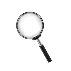 Realistic magnifying glass. Loupe for magnify on a white background.