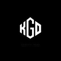 KGO letter logo design with polygon shape. KGO polygon logo monogram. KGO cube logo design. KGO hexagon vector logo template white and black colors. KGO monogram, KGO business and real estate logo. 