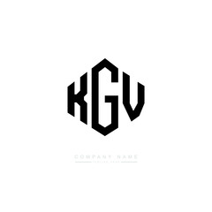 KGV letter logo design with polygon shape. KGV polygon logo monogram. KGV cube logo design. KGV hexagon vector logo template white and black colors. KGV monogram, KGV business and real estate logo. 