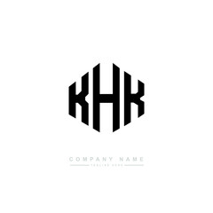 KHK letter logo design with polygon shape. KHK polygon logo monogram. KHK cube logo design. KHK hexagon vector logo template white and black colors. KHK monogram, KHK business and real estate logo. 