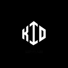 KIO letter logo design with polygon shape. KIO polygon logo monogram. KIO cube logo design. KIO hexagon vector logo template white and black colors. KIO monogram, KIO business and real estate logo. 