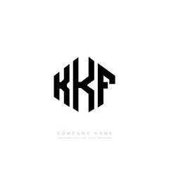 KKF letter logo design with polygon shape. KKF polygon logo monogram. KKF cube logo design. KKF hexagon vector logo template white and black colors. KKF monogram, KKF business and real estate logo. 