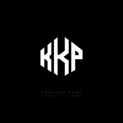 KKP letter logo design with polygon shape. KKP polygon logo monogram. KKP cube logo design. KKP hexagon vector logo template white and black colors. KKP monogram, KKP business and real estate logo.  
