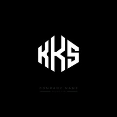 Obraz premium KKS letter logo design with polygon shape. KKS polygon logo monogram. KKS cube logo design. KKS hexagon vector logo template white and black colors. KKS monogram, KKS business and real estate logo. 